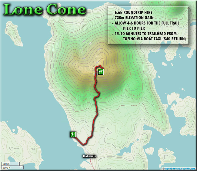 lone cone hiking trail map