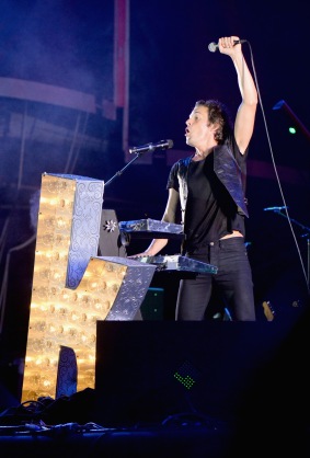 LAS VEGAS, NV - SEPTEMBER 27: Brandon Flowers of The Killers performs onstage during day 3 of the 2015 Life Is Beautiful Festival on September 27, 2015 in Las Vegas, Nevada. (Photo by Jeff Kravitz/FilmMagic)